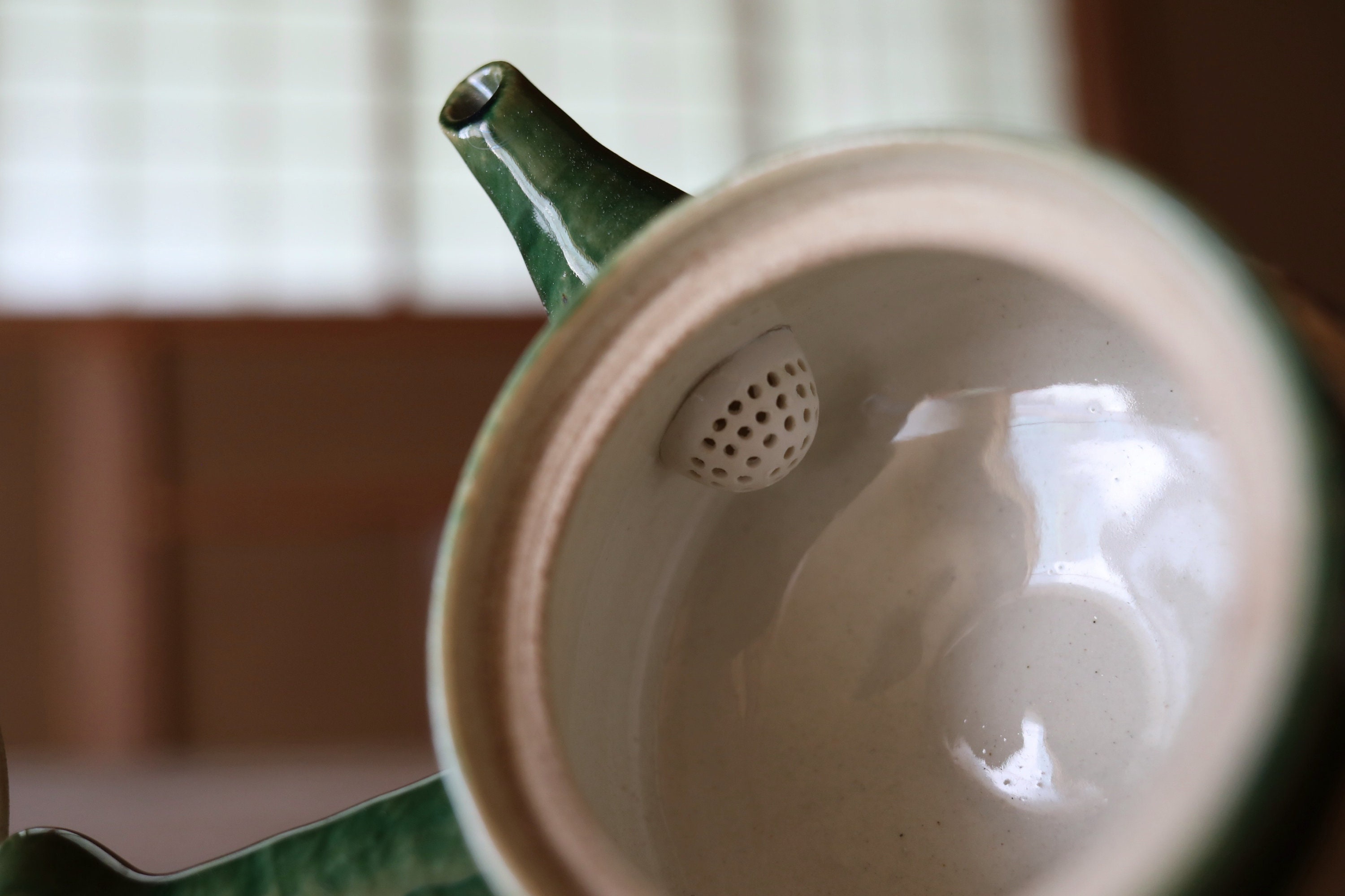 煎茶道具揃 織部 sencha tea set Oribe-yaki Japanese-Set-Antique-Oribe-