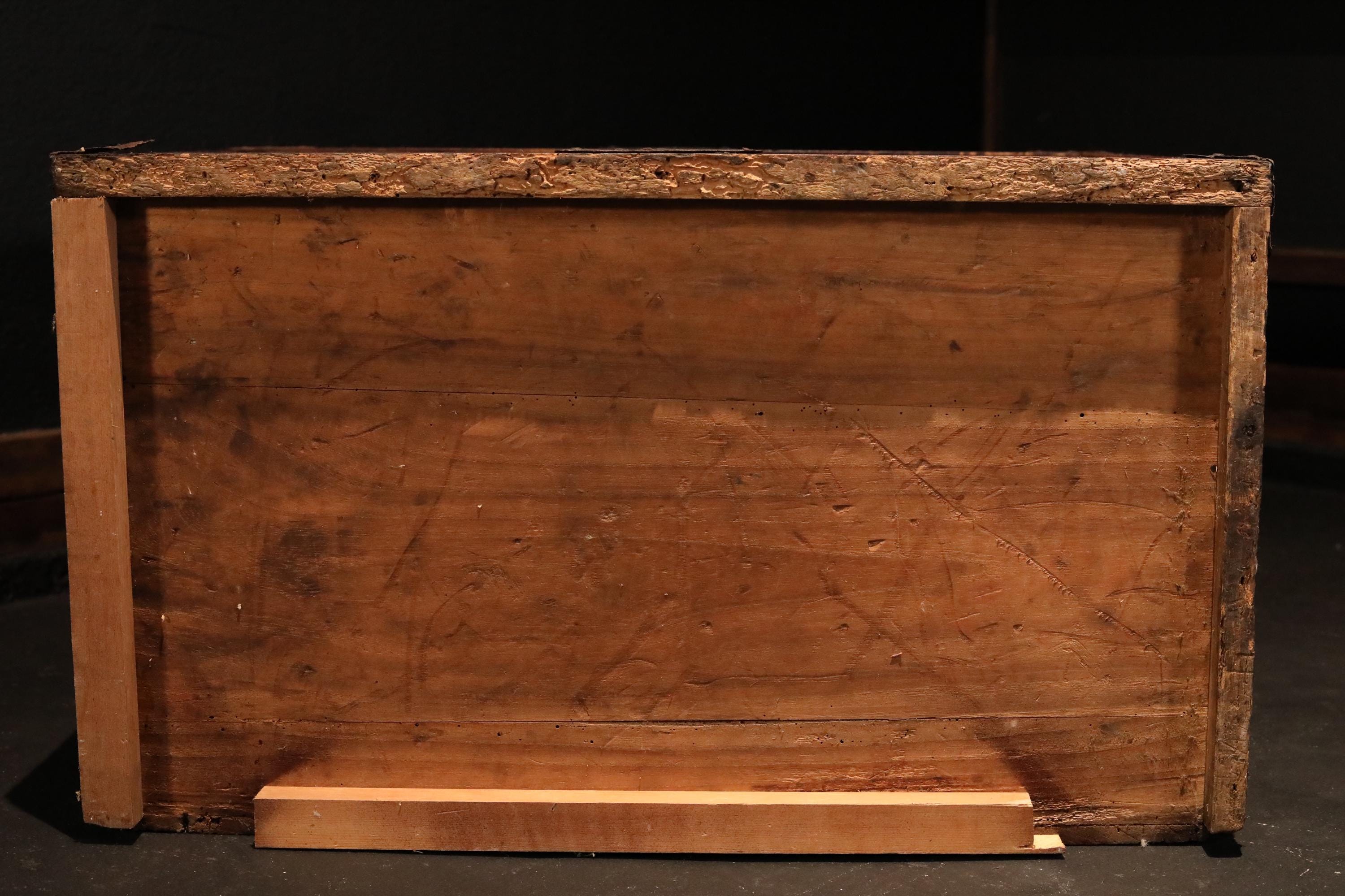 古い引き出し　年代物　時代家具　古道具箱　レトロ 古い時代の裁縫箱＊昭和レトロ＊木製箱＊小物入れ＊古道具＊針箱