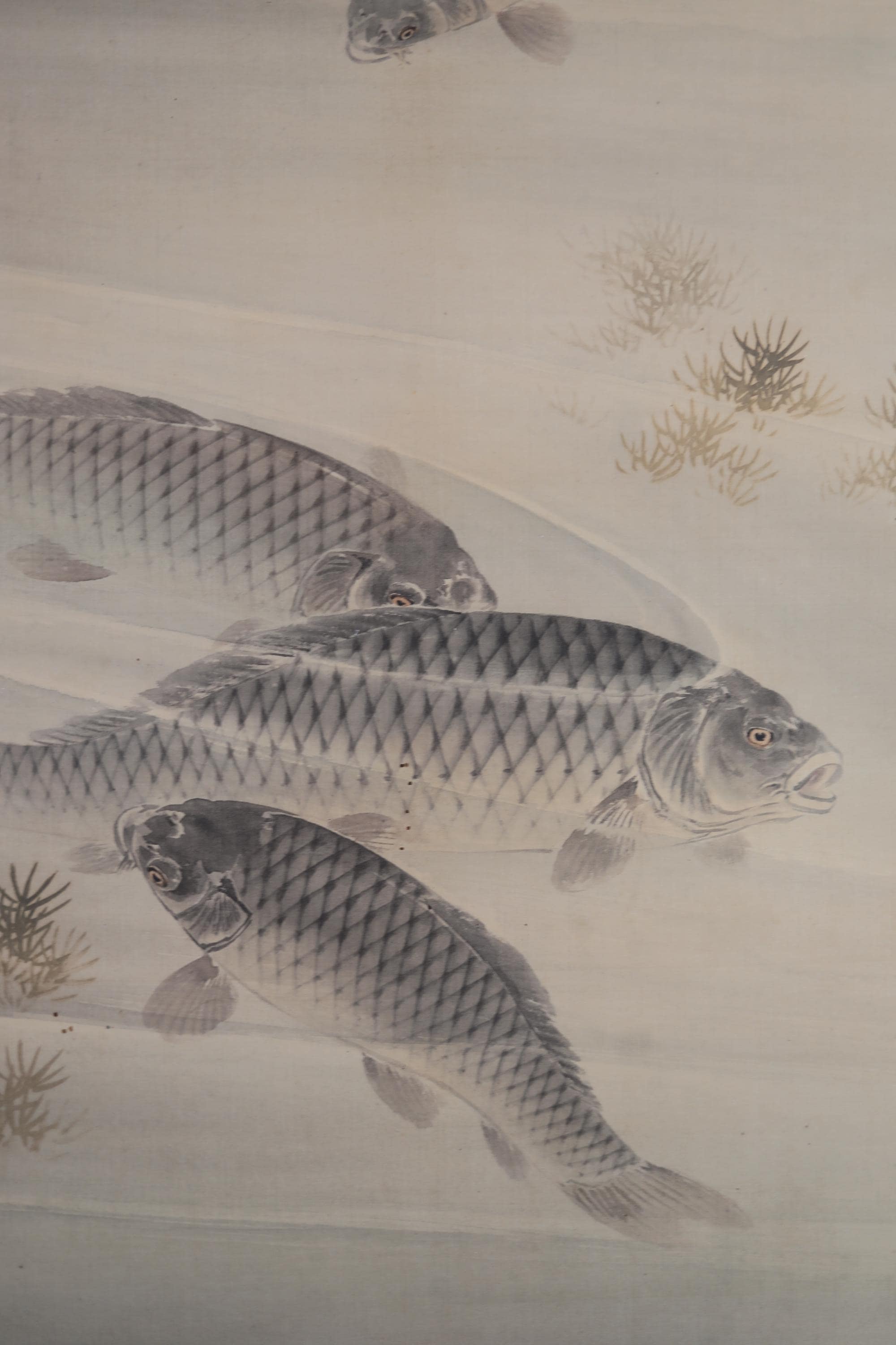 木彫り　鯉　carp fish レトロアンティーク　置物 Antique Japanese Scroll, Carp, Koi - Etsy