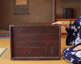 木製タンス 7段 引き出し付き ビンテージ 家具 楽天市場】送料無料 新品 アンティーク調 7段 チェスト W約52×D約36×H