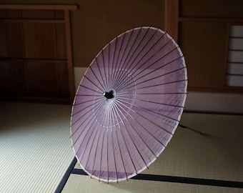 Sombrilla - Sombrilla Bangasa de seda morada japonesa vintage: accesorio de baile KIMONO