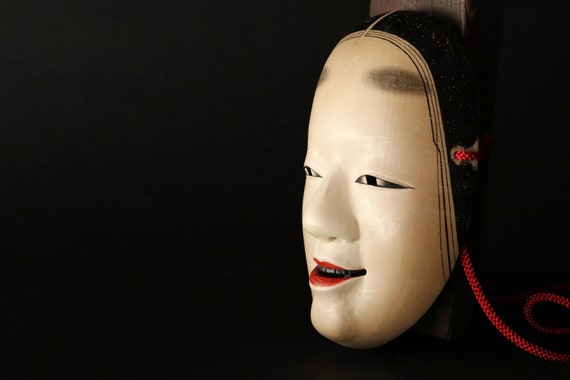 Wooden Noh Mask　木製能面 High Quality Japan Wooden Noh Mask of Magogiro 能面 孫次郎