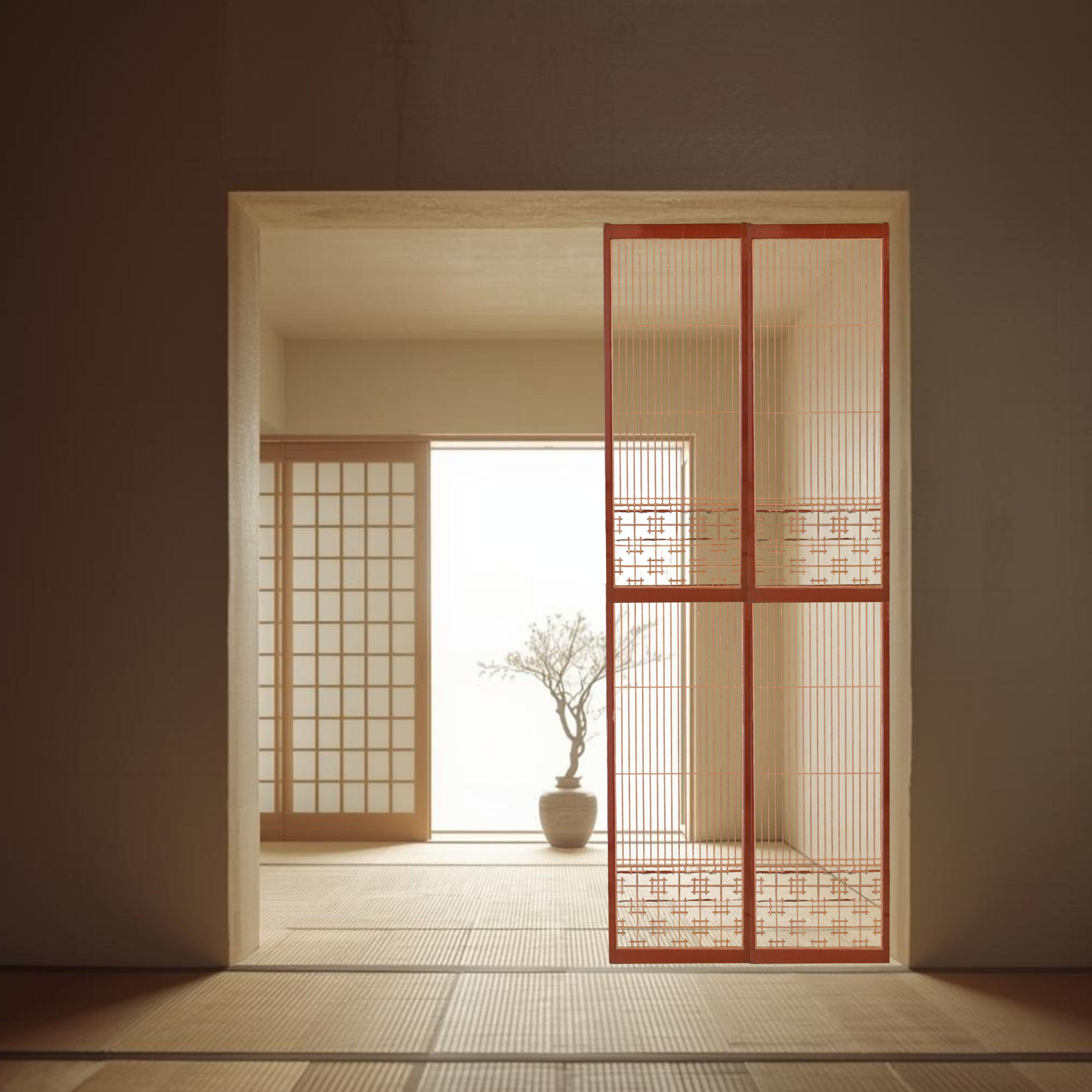 組子障子 - アンティーク和風スクリーン、建築用木製フレーム、家具