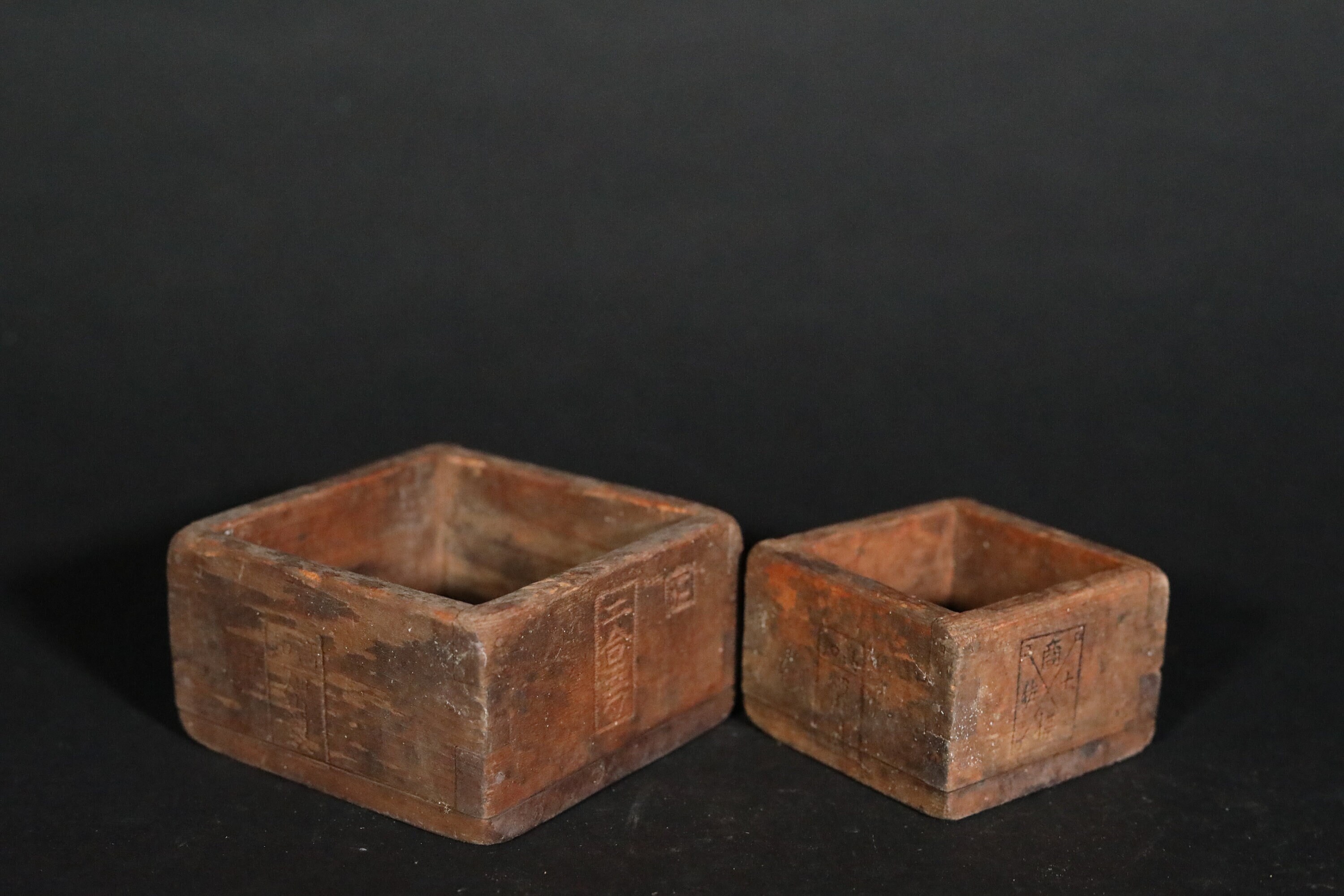 半額 50％OFFの通販 Wooden Antique Japanese Storage (rise)measuring 枡masu Case その他
