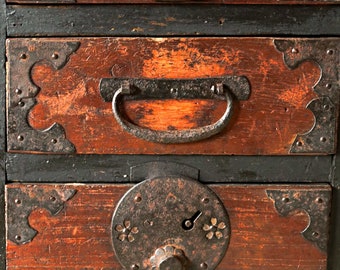 FINE! Japanese Antique Furniture 1800s Black Wooden Low