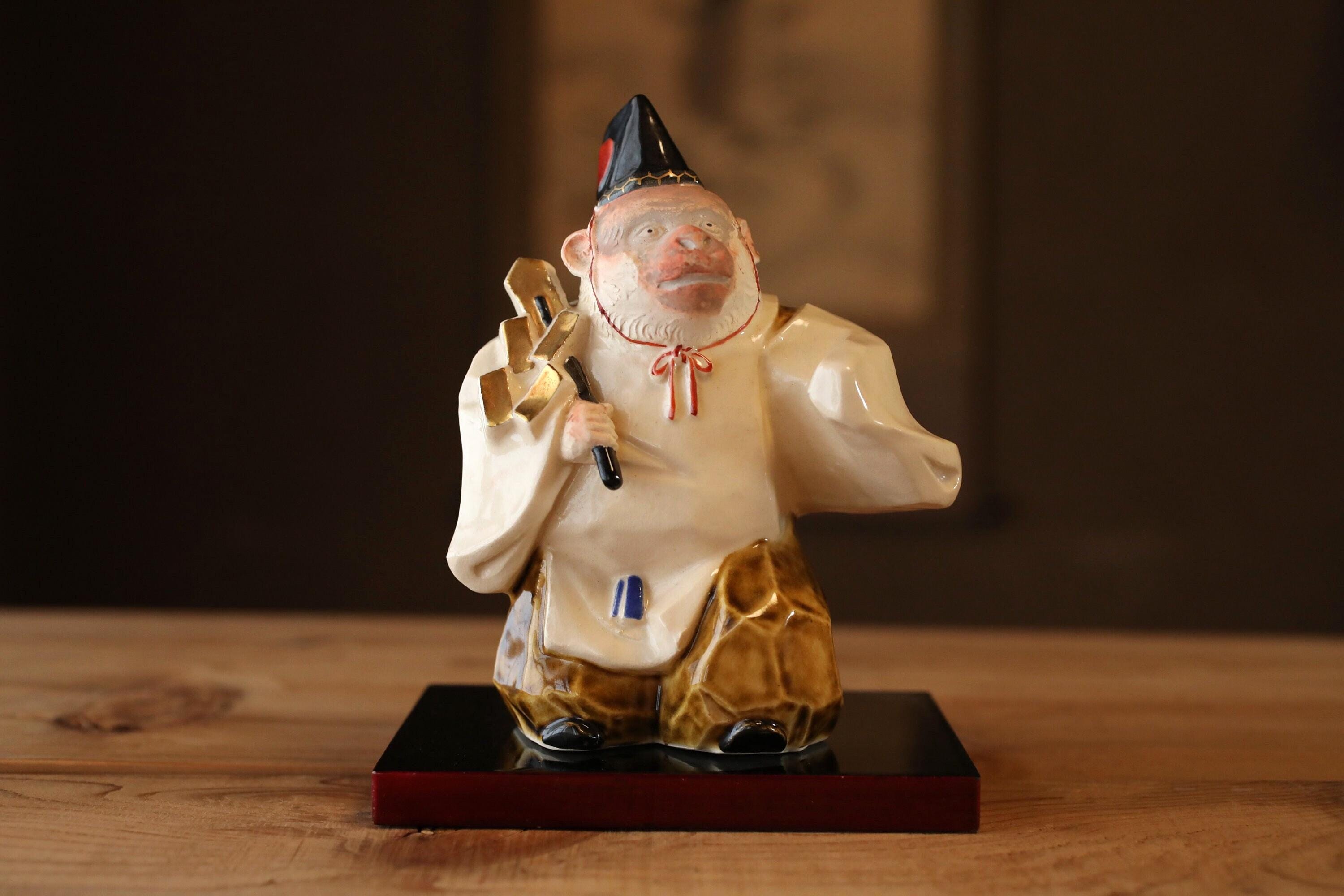 日本のヴィンテージ陶器製猿神棚人形、1960年代の動物の置物 - Etsy 日本