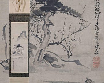 1900年頃のキャンバスに描かれた日本のアンティーク油絵 小糸源太郎の