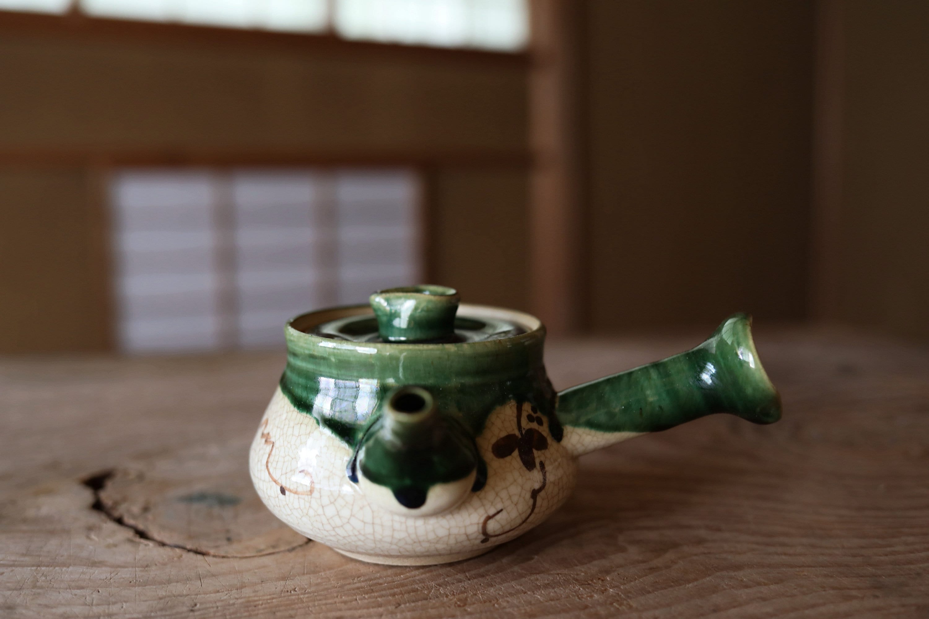 煎茶道具揃　織部 sencha tea set Oribe-yaki 煎茶道具揃 織部 sencha tea set Oribe-yaki 煎茶道具揃 織部