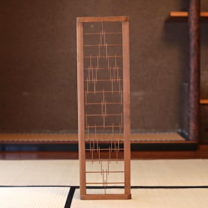Antiek Kumiko Shoji-scherm, Japans architectonisch paneel (h35,6 x 10,1 in/h90,4 x 25,6 cm)