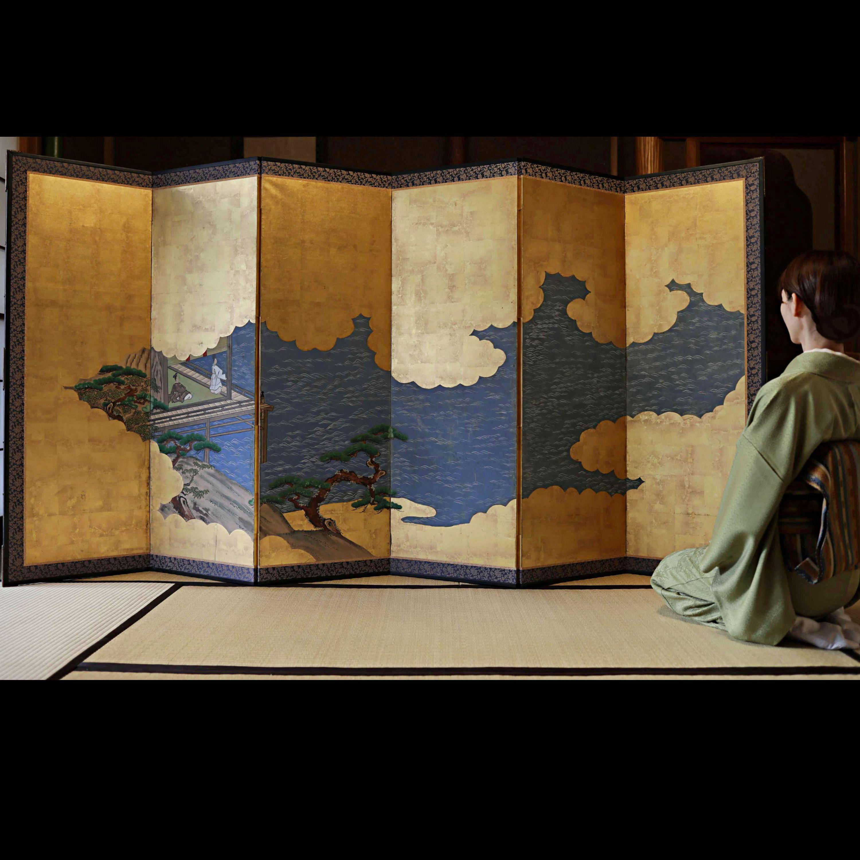 Antique Japanese Folding Screen - Etsy - Page 3
