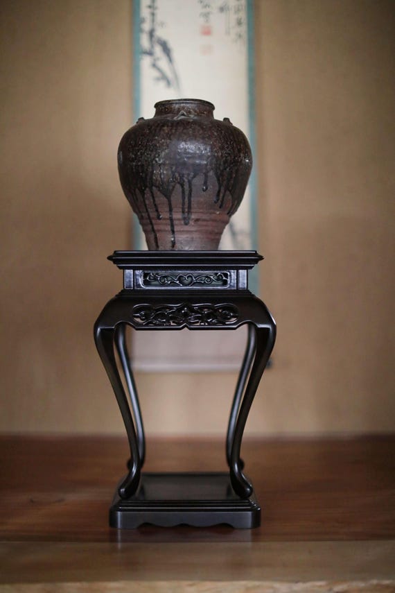Japanese Furniture Ebony Pedestal Decoration Stand, for Ikebana, Bonsai  H16.9in/h43cm - Etsy