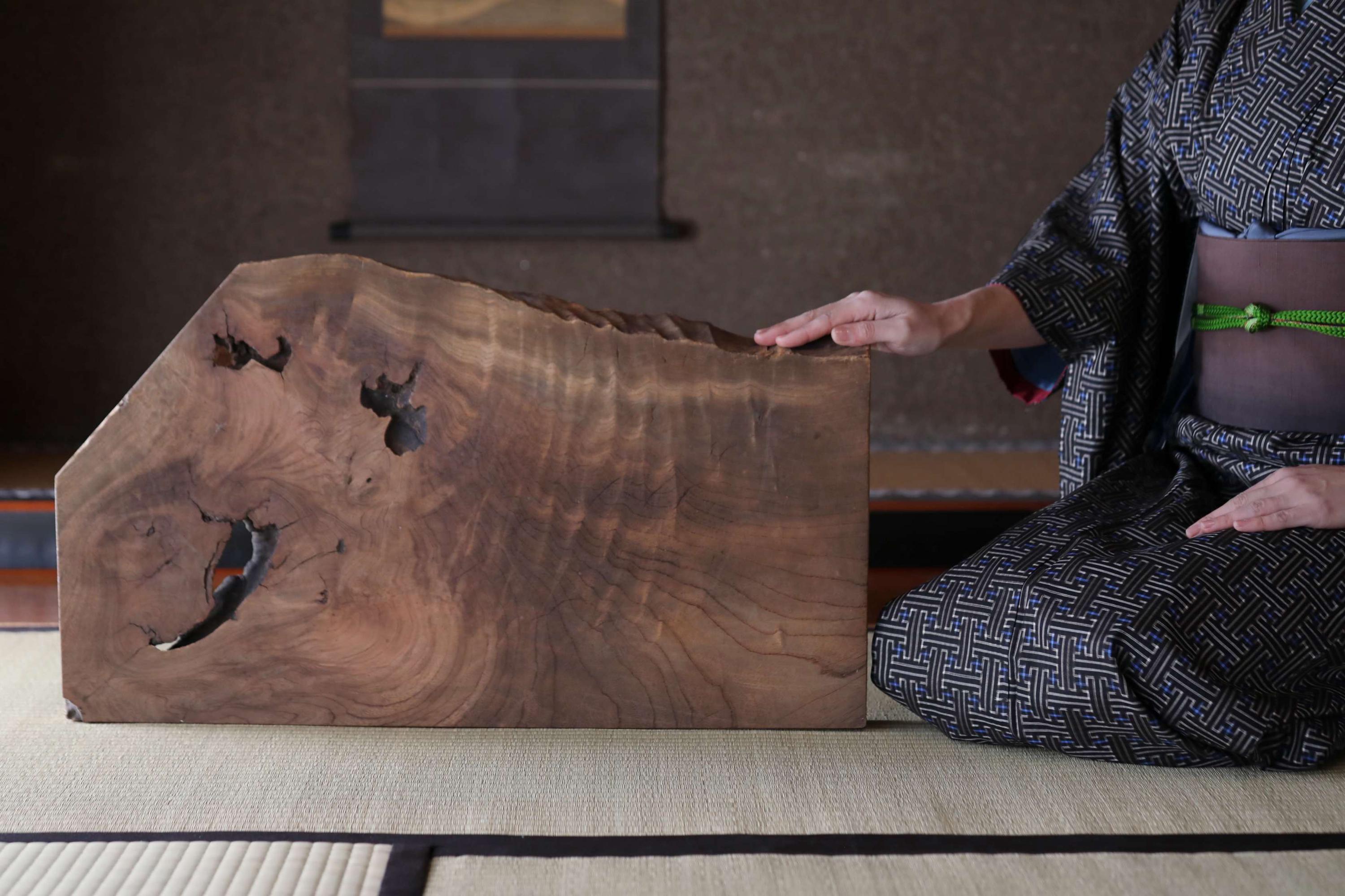 Large Natural Wood Pedestal Display Stand, Japanese Antique Bonsai