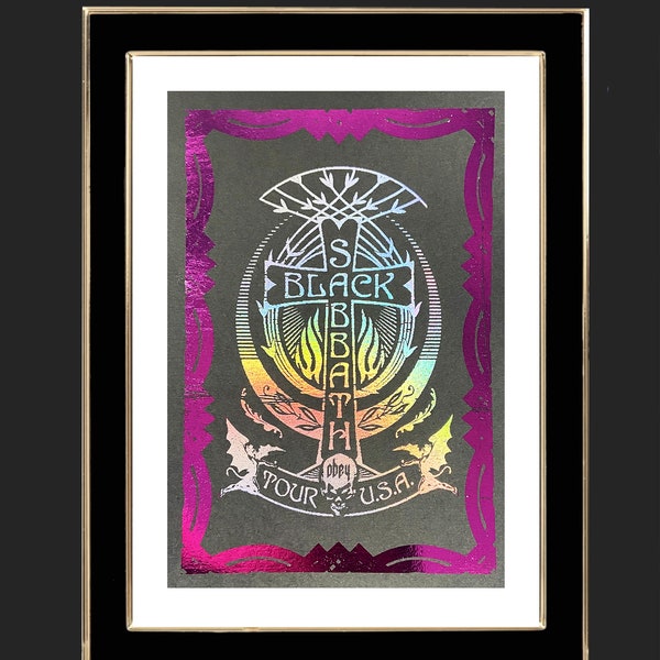 Cartel de la banda de Black Sabbath Metal / Arte de la banda de Heavy Metal / Impresión frustrada