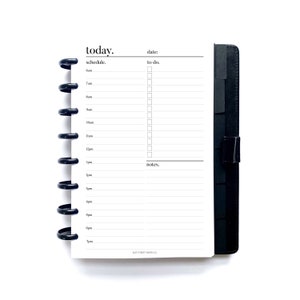 Today Undated Daily Printed Planner Insert -Half Letter Junior- HP Mini, HP Classic, A5, Personal