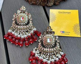 CHANDBALI Kundan  Earrings: Bollywood designer  Indian Jewelry