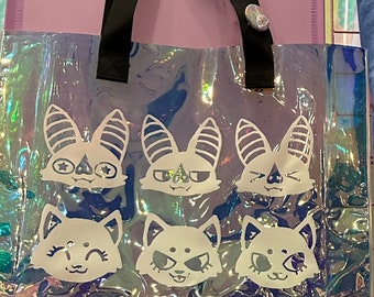 Holo cat&bat tote bag