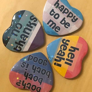 LGBT+ holo heart button