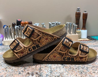 tooled birkenstocks