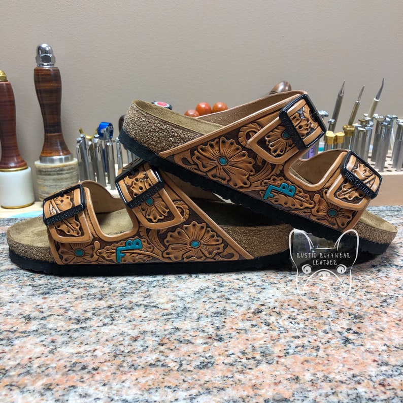 hand tooled birkenstocks