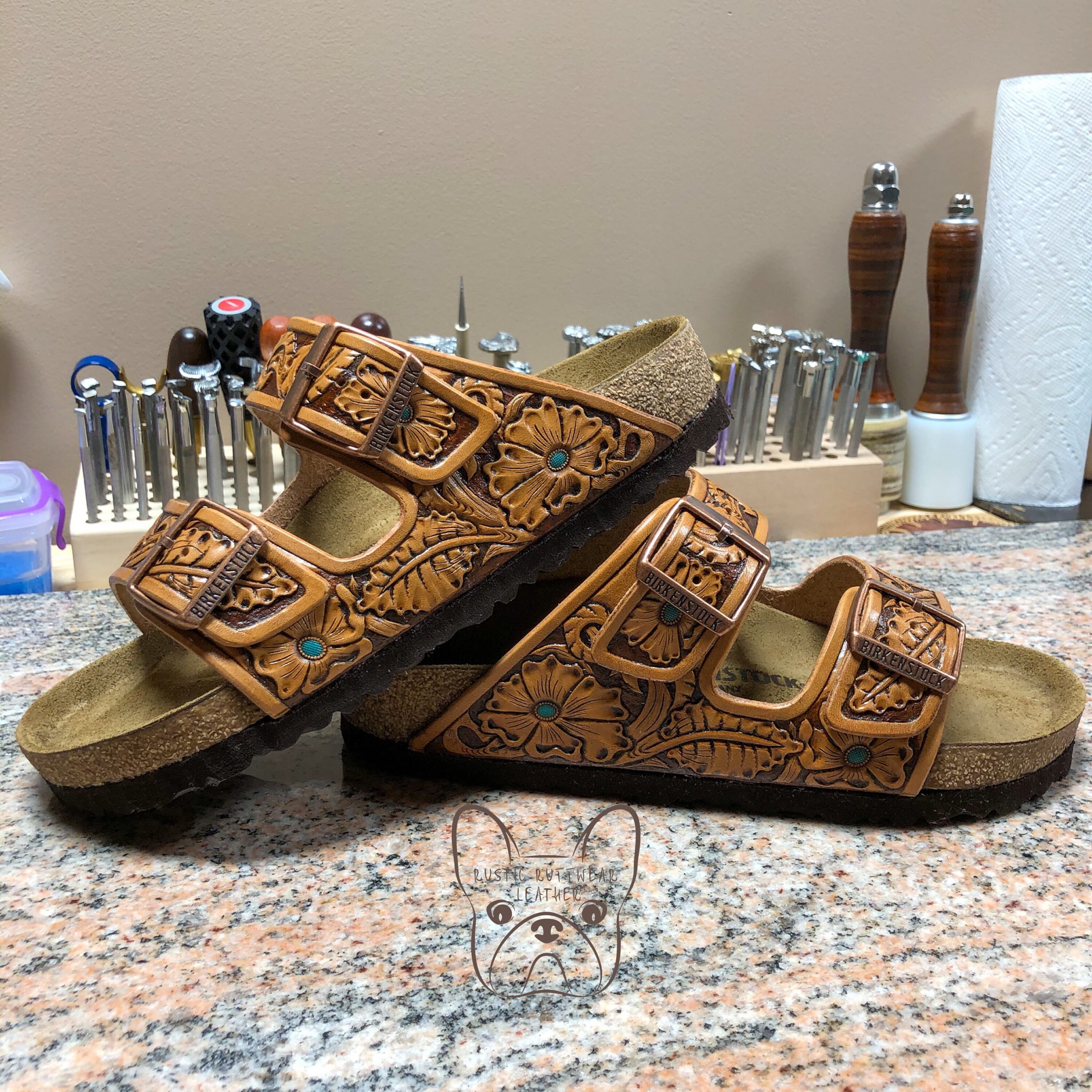 hand tooled birkenstocks