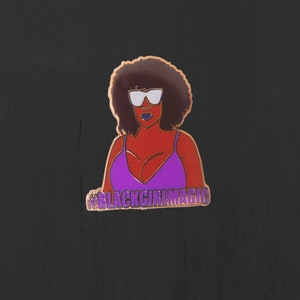 Black girl magic enamel pin | Black girl lapel pin | Rubber pin Back | Pins for bags, for hats, for backpacks | Gifts for girls and women