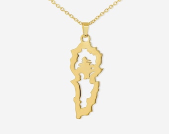 Collar de mapa libanés