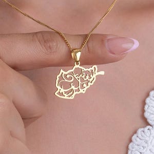 Afghanistan Halskette mit arabischer Kalligraphie (18K GOLD / SILBER)