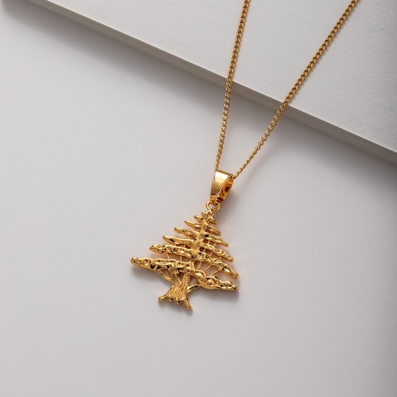 Lebanon Cedar Tree Necklace GOLD SILVER Etsy Singapore