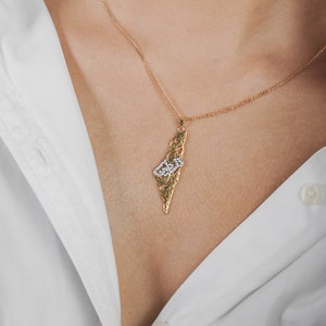 Palestine Map Necklace with Arabic Calligraphy Diamonds 18K GOLD / SILVER image 3