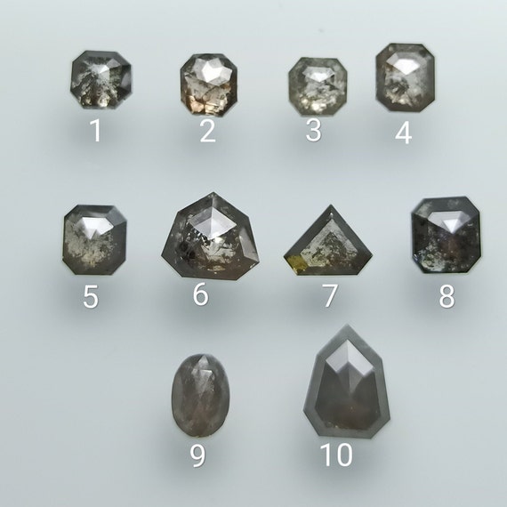 Schwarz 5 Natürliche Diamanten 1,8 mm Brillant 
