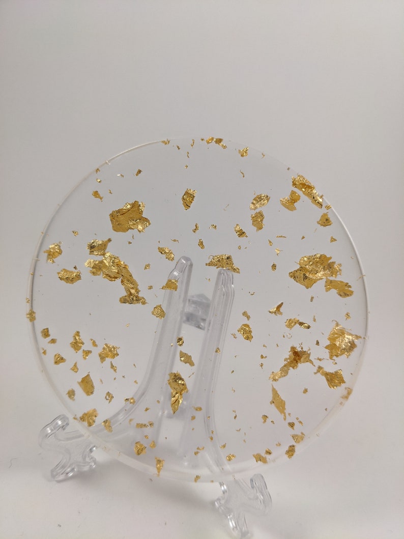 Coasters Gold Flake Coasters Resin Coasters Mixing Plate Etsy