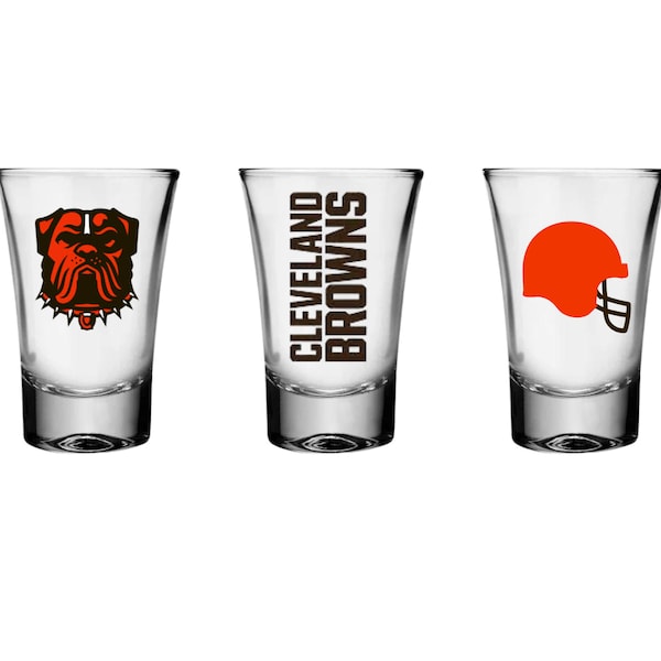 Cleveland Browns Set of 3 Shot Glasses