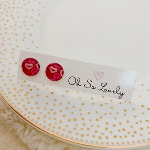 10mm heart lips, valentines, hypoallergenic stainless steel earrings