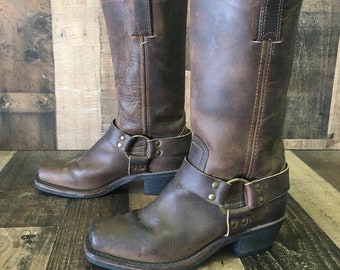 used frye harness boots