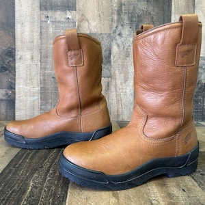 Red Wing Pecos 2405 Men s Pull on Work Boot Size 12 D Steel Toe Brown Leather Etsy