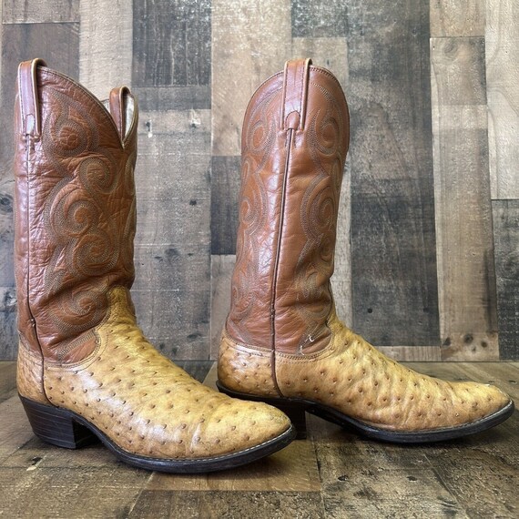 Dan Post Vintage Full Quill Ostrich Cowboy Boots … - image 5