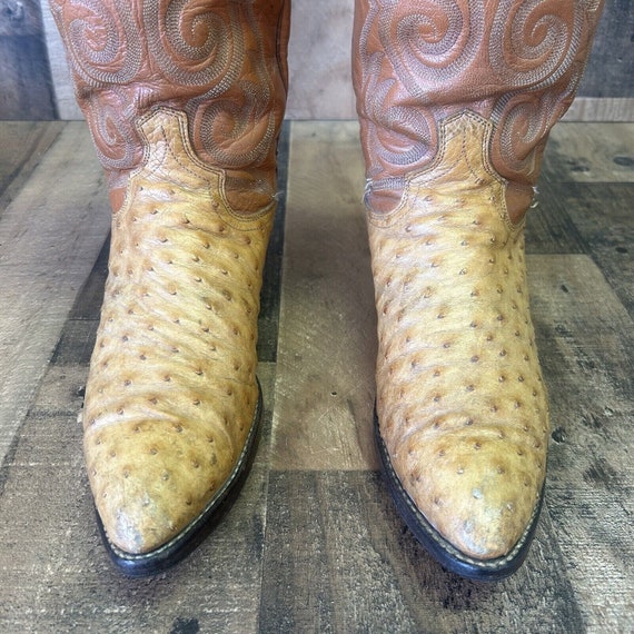 Dan Post Vintage Full Quill Ostrich Cowboy Boots … - image 7