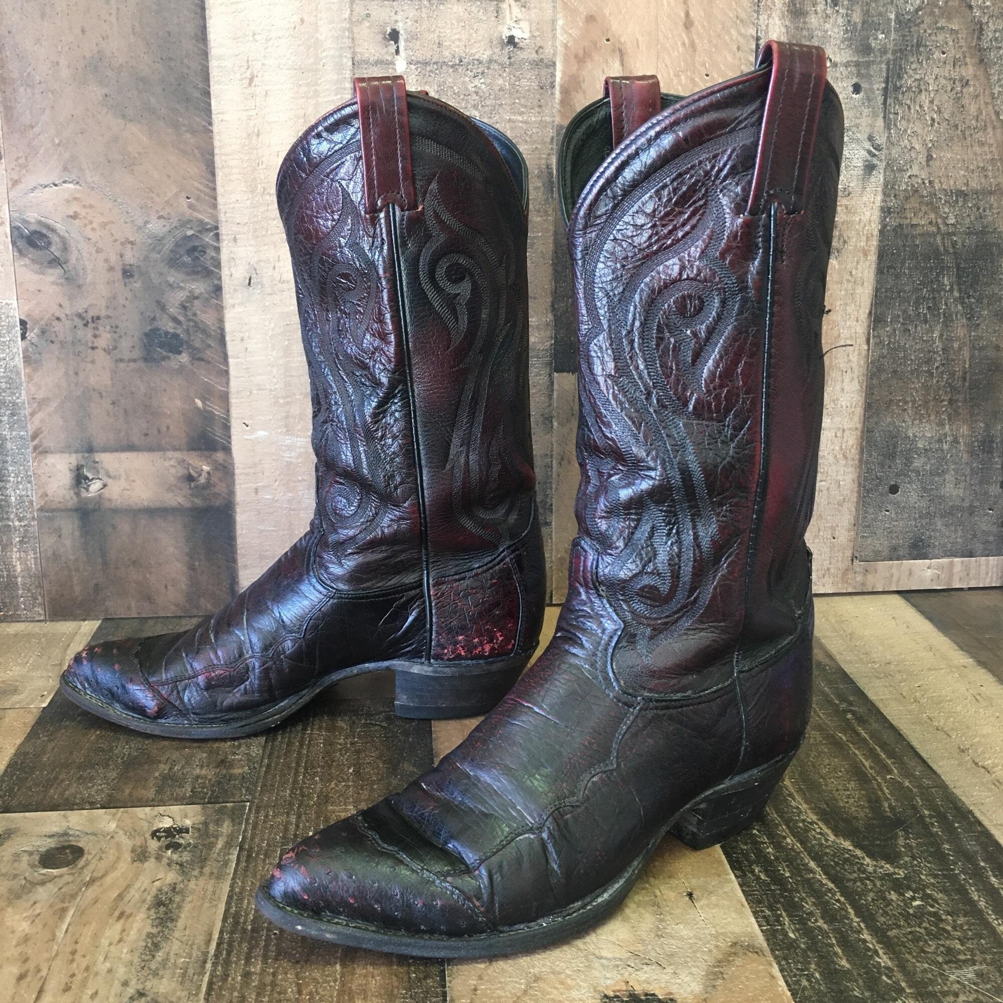 mens black cherry boots