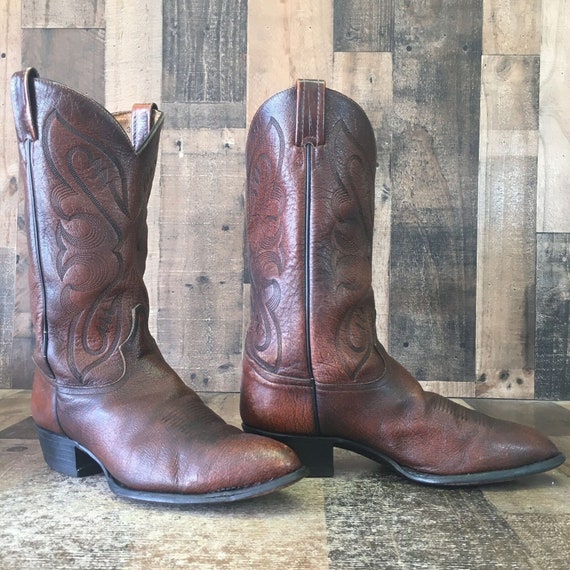 Tony Lama 6584 Vintage Classic Brown Cowboy Boots… - image 5