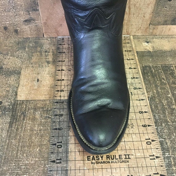 Tony Lama Vintage Gold Label Classic Black Cowboy… - image 6