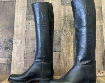 Dehners Vintage 42739 Tall Black Riding Equestrian Boots Womens 7 C