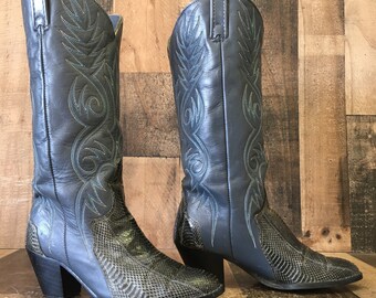 blue snake boots