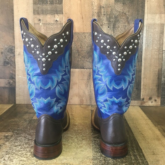 Gypsy Rose Square Toe Studded Cowboy Boots Womens… - image 8