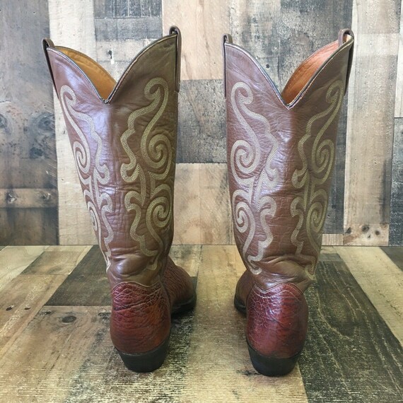 J Chisholm USA Vintage Cowboy Boots Men’s 9.5 D - image 7