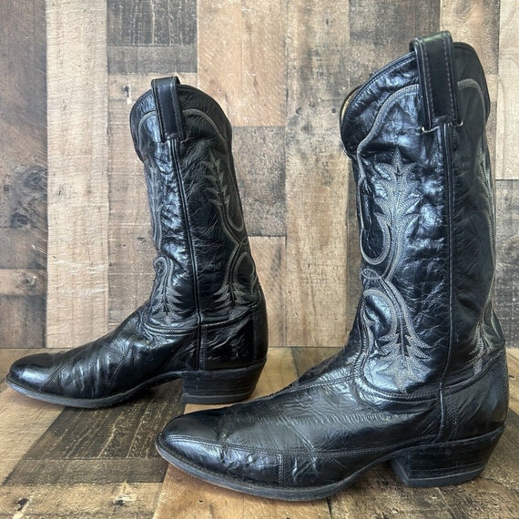 Tony Lama Vintage Gold Label Cowboy Boots Mens 12… - image 5