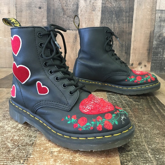 Dr Doc Martens 1460 Pascal Hearts Soft Toe Combat Boots Womens - Etsy  Australia