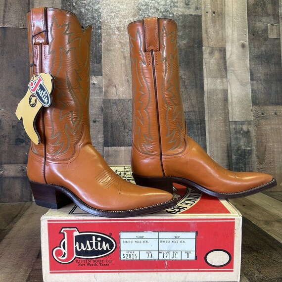 Justin 2015 Vintage Cowboy Boots Womens 7 A