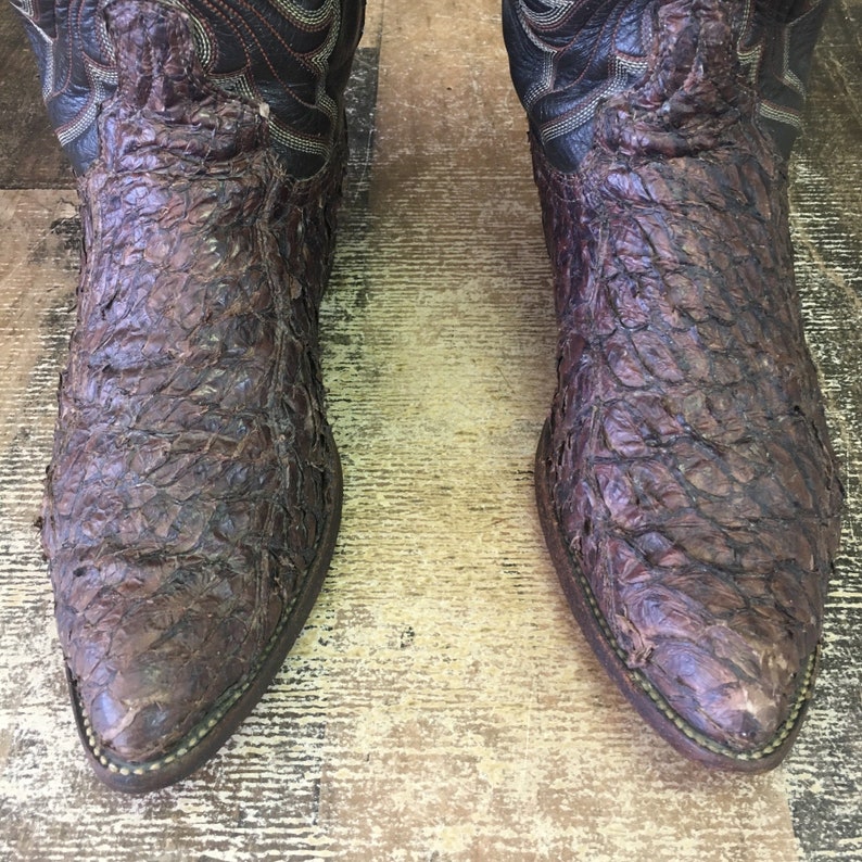 Dan Post Vtg Sea Bass Cowboy Boots Mens 10 D Etsy