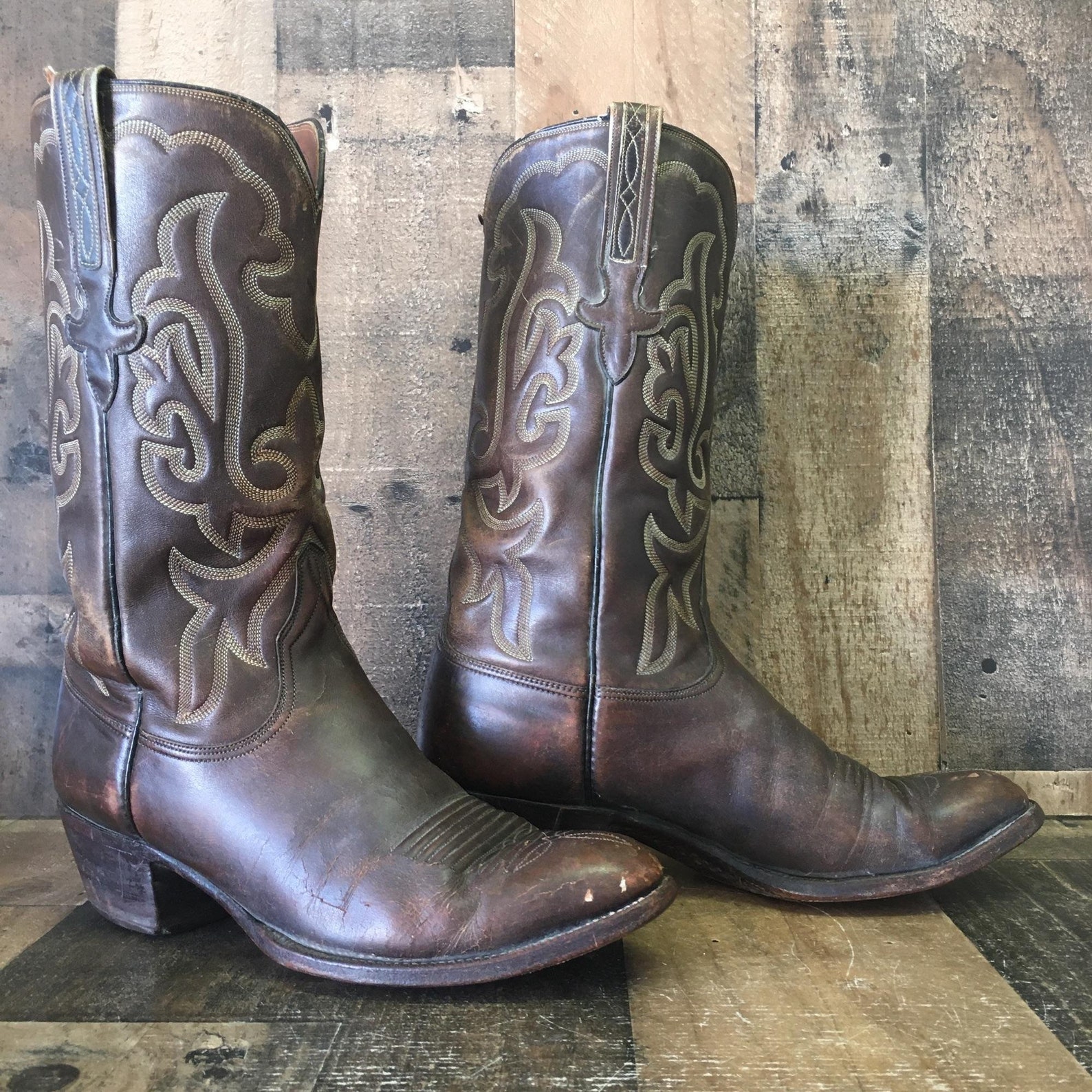 Lucchese Vtg San Antonio Cowboy Boots Mens 8.5 E | Etsy