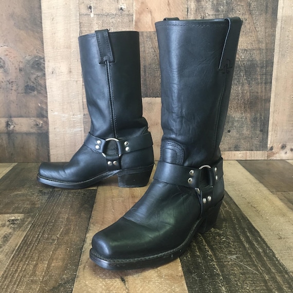 Frye 700 Buckle Harness Boots Womens 7 M